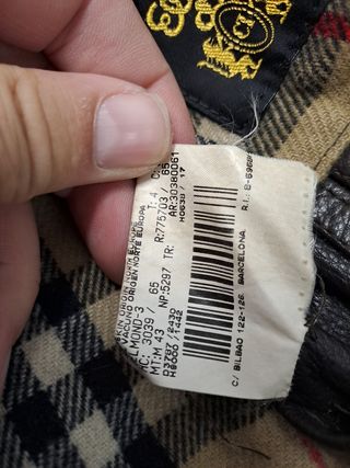Cazadora Burberry Cuero Tartán