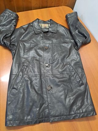 Cazadora Burberry Cuero Tartán