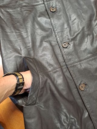 Cazadora Burberry Cuero Tartán