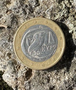 Moneda 1 Euro Búho Grecia 2002