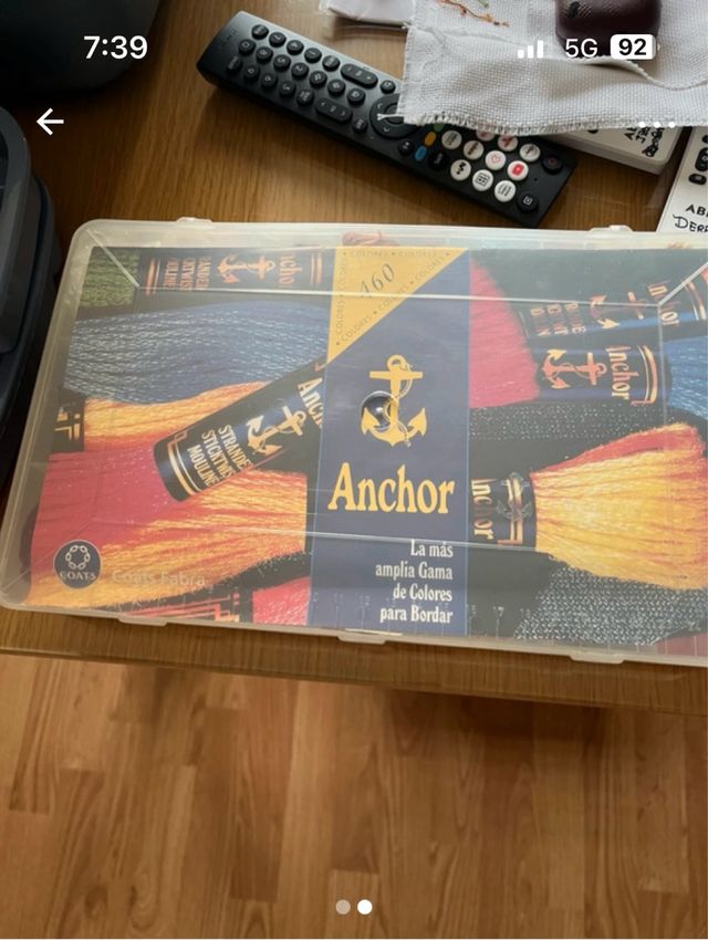 Hilos de punto de cruz Anchor y Coats Fabra