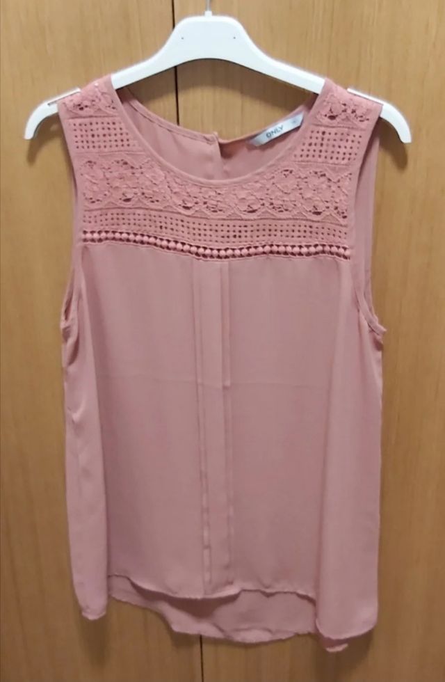 Camisa sin mangas ONLY rosa TM.