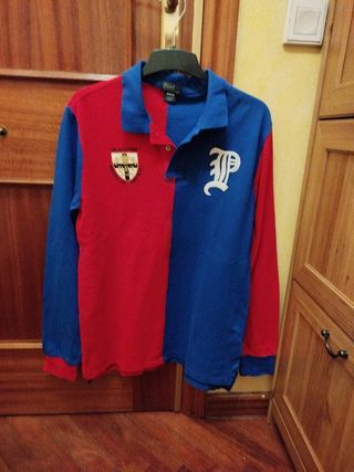 Polo Ralph Lauren Camisa Manga Larga Roja y Azul