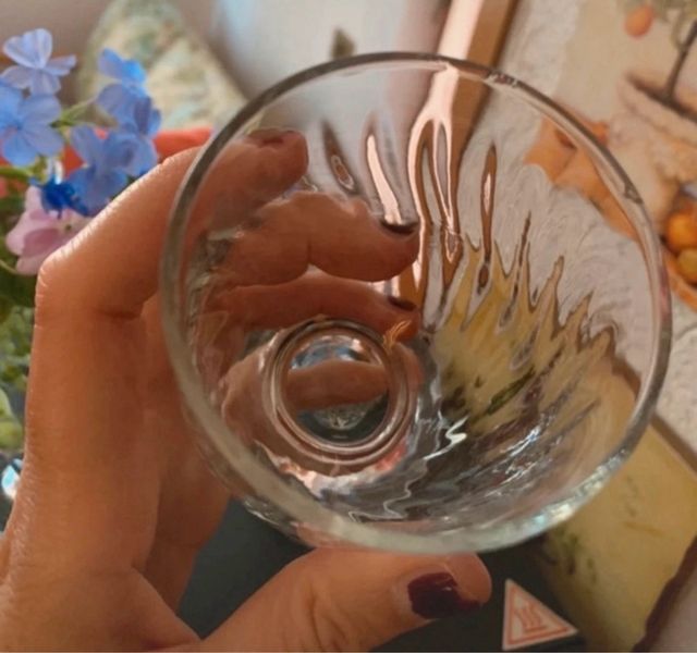 Set 6 Calici Vetro Decorati