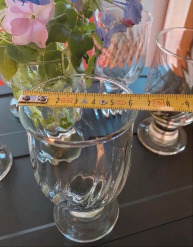 Set 6 Calici Vetro Decorati