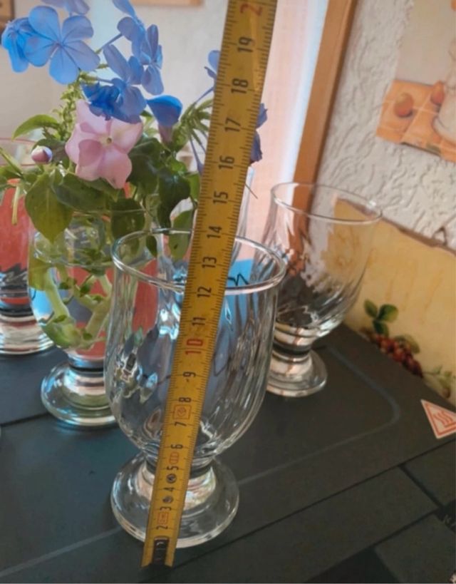 Set 6 Calici Vetro Decorati