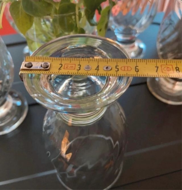 Set 6 Calici Vetro Decorati