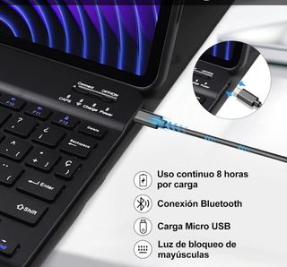 Funda con Teclado Bluetooth Desmontable