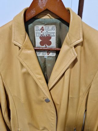 Americana Cuero auténtico SAGA IBANEZ Talla 42 Ita
