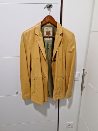 Americana Cuero auténtico SAGA IBANEZ Talla 42 Ita