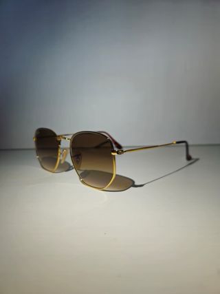 Occhiali Ray Ban Hexagonal Marrone/Oro