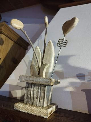 Centrotavola Fiori Legno Artigianato