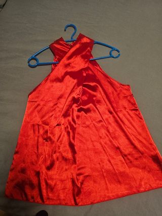 Blusa sin mangas roja