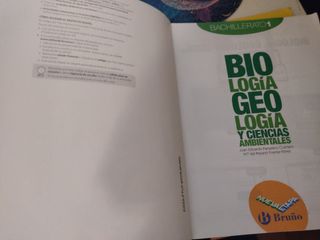 Libro biología, 1° bachillerato.