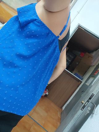 2 Tops Tirantes Azul y Rosa Talla 1XL