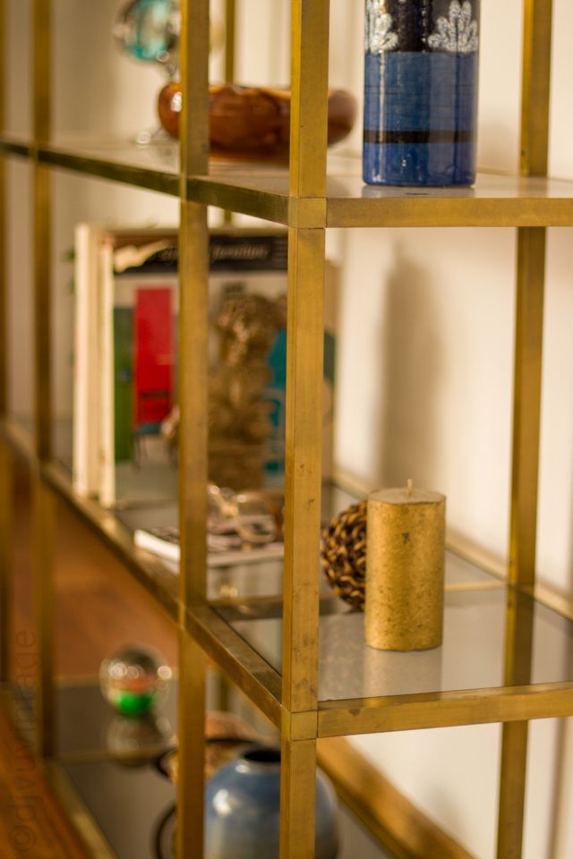 ESTANTERIA DE LATON ENVEJECIDO VINTAGE