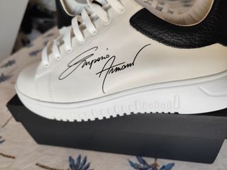 Zapatillas Emporio Armani Hombre Blancas y Negras