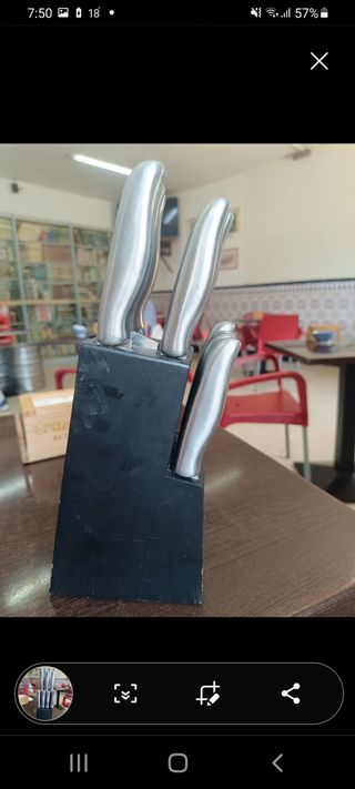Juego de cuchillos de acero inoxidable
