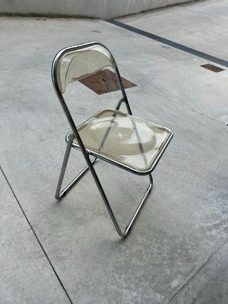 Coppia sedie vintage trasparenti