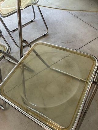 Coppia sedie vintage trasparenti