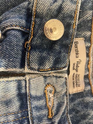 Shorts vaqueros Bershka azules desgastados