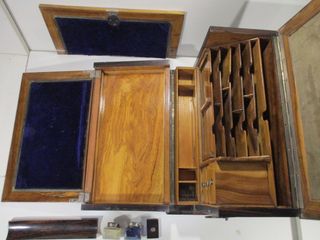 NO ENVÍO - ART DÉCO ANTIGUO COFRE SECRETER VIAJE