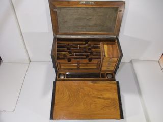 NO ENVÍO - ART DÉCO ANTIGUO COFRE SECRETER VIAJE