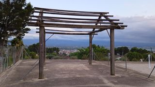 Estructura de madera para pérgola