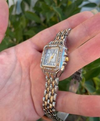 Reloj Mujer Serpiente Zirconia Dorado Plateado