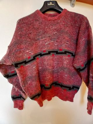 Maglione fantasia geometrica uomo