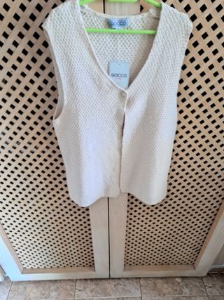 Chaleco Gocco Beige Nuevo Talla M