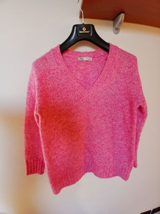 Maglione Zara Rosa Taglia Unica