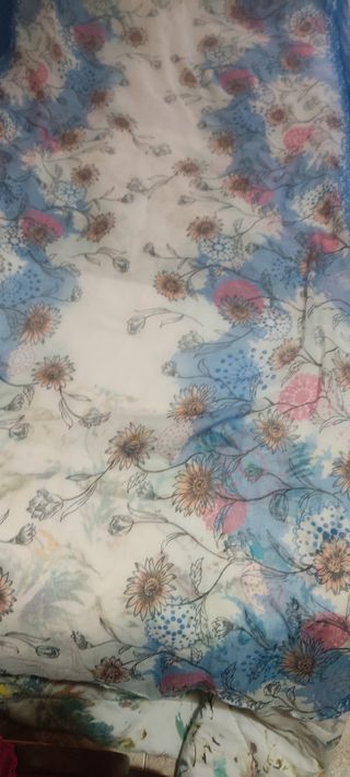 Pañuelo floral mujer 165x90