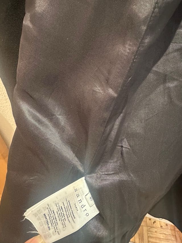 Abrigo largo negro Sandro