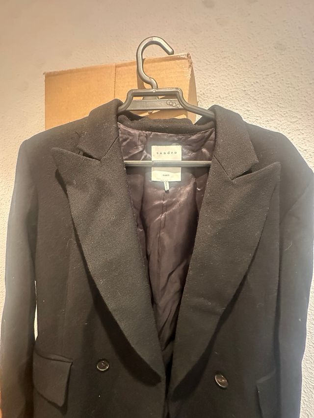 Abrigo largo negro Sandro