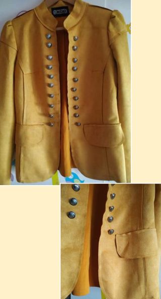 Chaqueta ante color mostaza Talla S-M.
