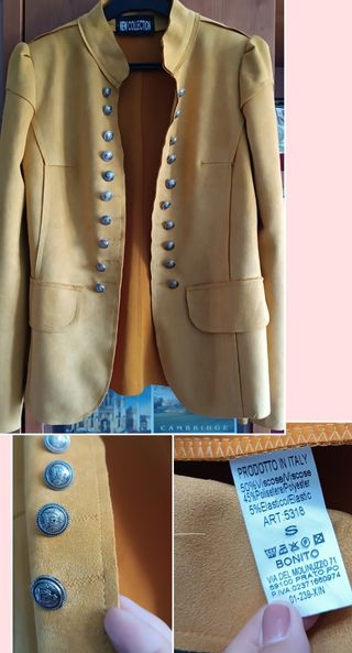 Chaqueta ante color mostaza Talla S-M.
