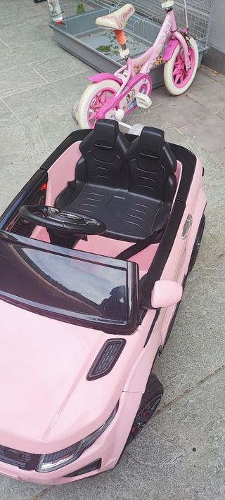 Coche eléctrico infantil rosa!