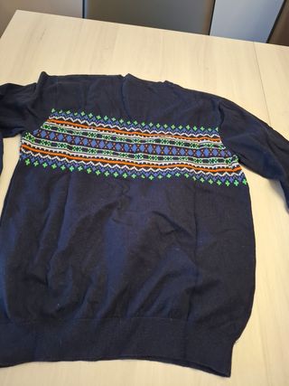 Jersey Pepe Jeans azul con estampado geométrico
