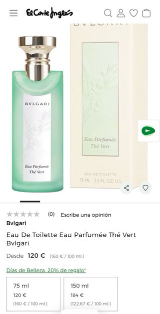 Bvlgari Eau Parfumée au thé vert Colonia