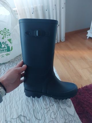 Botas de agua niña tipo Hunter negras