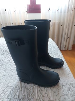 Botas de agua niña tipo Hunter negras