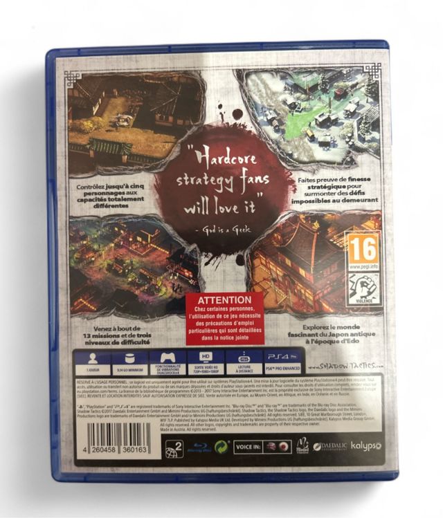 Shadow Tactics: Blades of the Shogun PS4