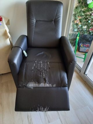 Sillón reclinable eléctrico negro