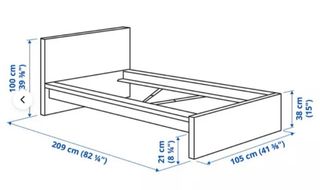 Cama individual blanca Ikea