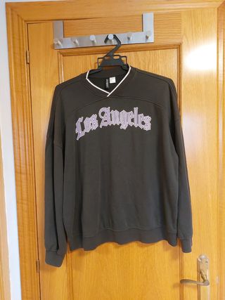 Sudadera Mujer H&M Los Angeles Gris Oscuro