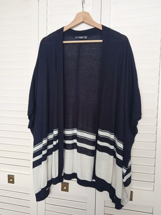 Chaqueta Mango Rayas Azul Blanco Talla Única
