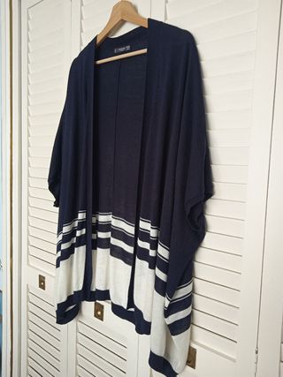 Chaqueta Mango Rayas Azul Blanco Talla Única