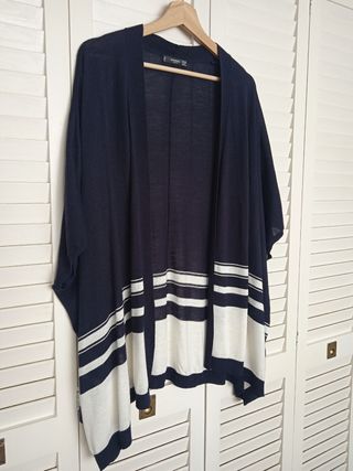 Chaqueta Mango Rayas Azul Blanco Talla Única