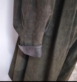 Abrigo vintage ante natural verde